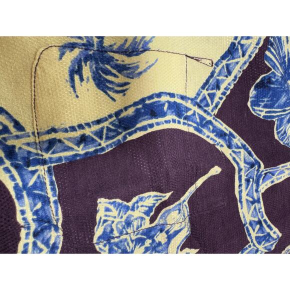 Caribbean 100% Silk Men’s CL Button Up Short Sleeve Shirt Floral Hawaiin - Picture 12 of 13